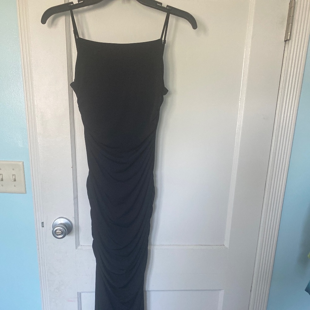 Black Dress With Silver Rhinestones/Low back Size XS